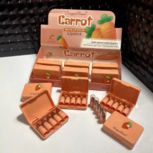 5 Pcs Dragon Ranee Carrot Mini Lipstick Set | Long Lasting Makeup Waterproof Lipstick (Random Color) - Image 3