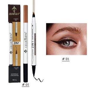 2 in 1 Gegemoon Liquid Eyebrow & Eyeliner | Long Lasting Liquid Eyeliner & Eyebrow Pencil - Image 3