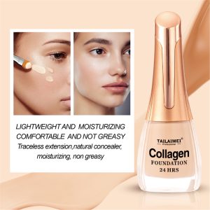 24 Hrs Flawless Finish Collagen Foundation ? Long-Lasting Creamy Formula for Smooth, Radiant & Even Skin Tone, 35ml - Image 4