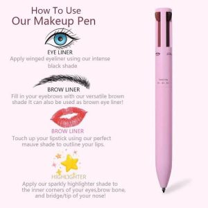 Eye ShadowLiner Combination 4 In 1 Makeup Pen Multifunctional Cosmetics Ballpoint Pens Waterproof Eyeliner Eyebrow Pencil Long lasting Highlighter Stick - Image 3