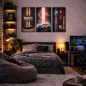 Set of 3 Premium Wall Art Photo Tiles – Modern Home Decor Sets 8x11 - Image 1