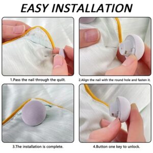 Premium Mushroom-Style Bedsheet Clips – Pack of 4 Elastic Quilt & Sheet Fixer Buckles (Random Color) - Image 1