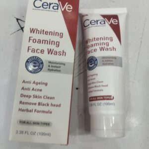 CeraVe Foaming Face Wash – Brightening Cleanser with Ceramides for Normal to Oily Skin (100ml) - Image 5