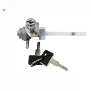 Crown Motorcycle Fuel Cock with Key Lock for Honda CD70 & CG125 – Fuel Tap Valve with Reserve Function - Image 1