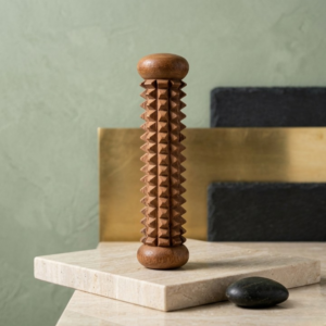 Handcrafted Wooden Palm Massager – Reflexology & Acupressure Hand Roller - Image 1