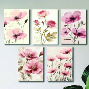 Set of 5 Premium Wall Art Photo Tiles – Modern Home Decor Sets 8x11 - Image 1