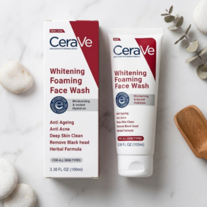 CeraVe Foaming Face Wash – Brightening Cleanser with Ceramides for Normal to Oily Skin (100ml) - Image 2