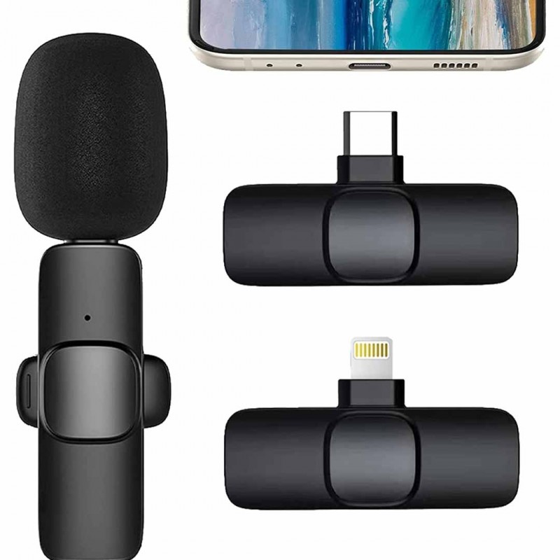 K11 2 IN 1 Collar Wireless Microphone Iphone/Android & Type C Supported - Image 3