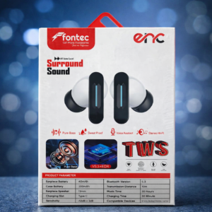 Fontec Winner True Wireless Earbuds – Bluetooth 5.3 Gaming Airbuds with ENC Noise Reduction, RGB Light & Up to 30 Hours Playtime (White) - Image 1