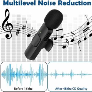 K11 2 IN 1 Collar Wireless Microphone Iphone/Android & Type C Supported - Image 4