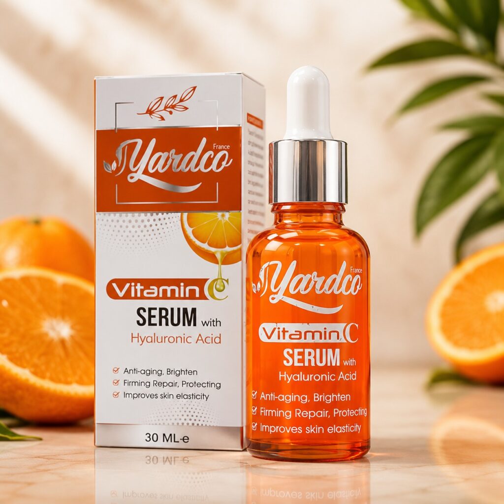 Yardco Vitamin C Face Serum With Hyaluronic Acid Anti Aging And Brightening Skin Radiance Formula 30ml