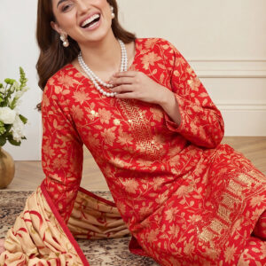 Aneela’s Premium Embroidered Lawn 3PC Unstitched Suit with Printed Dupatta - Image 2