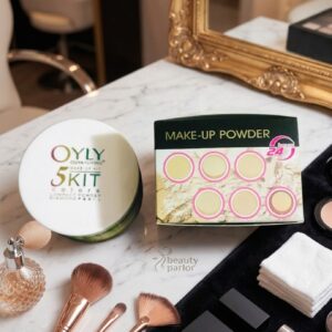 OYLY 5 In 1 Compact Face Powder Kit With 5 Shades Long Lasting Smooth Finish - Image 3
