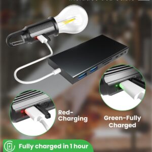 T01 Type-C Rechargeable LED Camping Bulb – Portable Hanging Warm Light Tent Lamp - Image 2