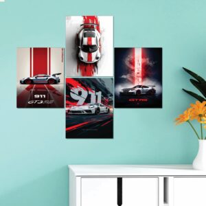 Set of 4 Premium Wall Art Photo Tiles – Modern Home Decor Sets 8x11 - Image 1