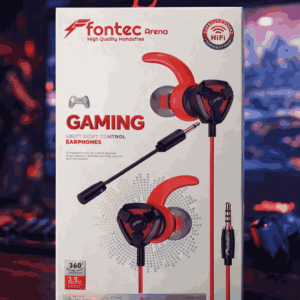 Fontec Arena Gaming Earphones with Detachable Mic – 3.5mm HiFi Stereo Surround Handsfree for Mobile, PC & Console - Random Color - Image 2