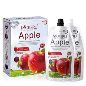MOKERU Professional Apple Hair Dye | Natural Black Hair Color 500ml + 500ml - Image 1
