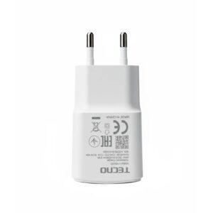 Tecno Fast Charging Charger with USB Cable Complete Set | Original Quality Power Adapter for Tecno Mobile Phones - Image 2