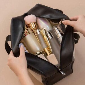 Premium PVC Waterproof Washbag – Portable Clear Toiletry & Makeup Kit Organizer Bag with Top Handle - Image 1