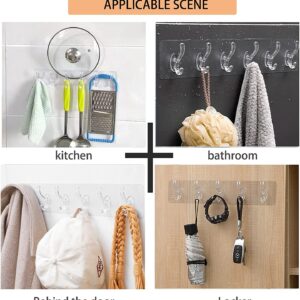 Seamless Heavy Duty Transparent Sticky Hooks Strip | Strong Double-Sided Self Adhesive Wall Hanger | Waterproof Multipurpose Hook for Bathroom & Kitchen - Image 3