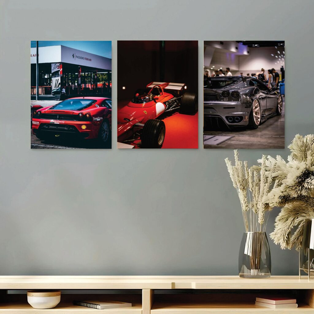 Set of 3 Premium Wall Art Photo Tiles – Modern Home Decor Sets 8x11