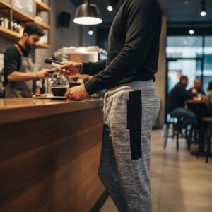 GYM KING Men’s Jogger Trousers | Premium French Terry Fabric | Stylish Grey Melange Slim-Fit Sweatpants for Gym, Sports & Casual Wear - Image 4