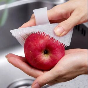 Silicone Fruit And Vegetable Cleaning Brush With Handle Flexible Kitchen Cleaning Tool For Potatoes Carrots Corn | Random Color - Image 1