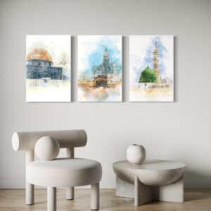 Set of 3 Premium Wall Art Photo Tiles – Modern Home Decor Sets 8x11 - Image 1
