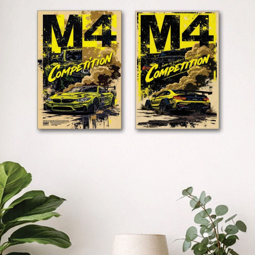 Set of 2 Premium Wall Art Photo Tiles – Modern Home Decor Sets