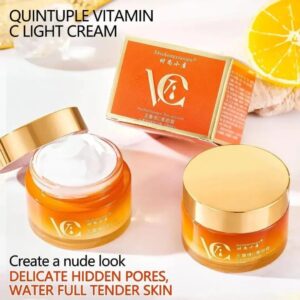 VC Five Fold Vitamin C Tone-Up Cream – Brightening & Hydrating Facial Daily Moisturizer - Image 2