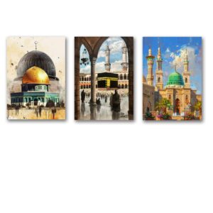 Set of 3 Premium Wall Art Photo Tiles – Modern Home Decor Sets 8x11 - Image 1