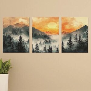 Set of 3 Premium Wall Art Photo Tiles – Modern Home Decor Sets 8x11 - Image 1
