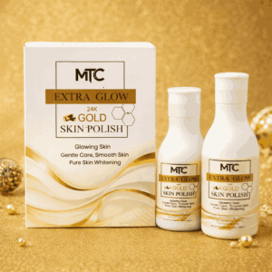 MTC International Extra Glow 24K Gold Skin Polish Kit – Professional Face & Body Brightening System - Image 2