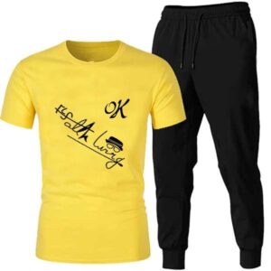 Black Trendy Markhor Printed Track Suit for Men & Boys | Soft & Comfortable Summer Wear | Lightweight Breathable Fabric - Image 1