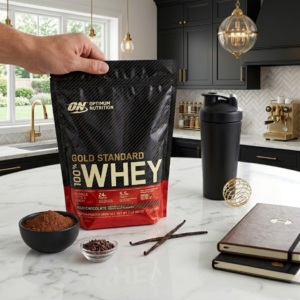 Optimum Nutrition ON Whey Powder Gold Standard Chocolate Flavor 1kg 2lbs Pouch For Muscle Gain - Image 1