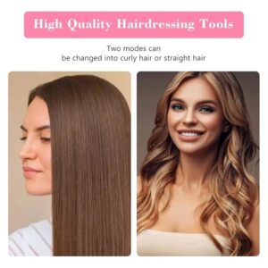 2-in-1 Mini Hair Straightener & Curler – Portable Thermostatic Ceramic Flat Iron for Dry & Wet Hair Styling - Random Color - Image 2