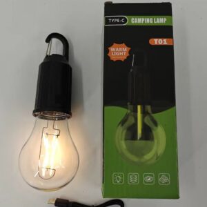 T01 Type-C Rechargeable LED Camping Bulb – Portable Hanging Warm Light Tent Lamp - Image 4