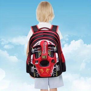 Kids Racing Car Nylon Backpack | Lightweight School Bag for Boys & Girls | Durable Travel & Casual Backpack - Image 1