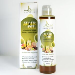 Alif Organics Natural Hair Oil | Infused with Herb & Botanical Oils | Promotes Growth & Reduces Hair Fall | 200ML - Image 3