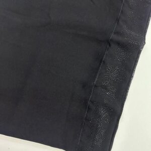 Premium Black Chiffon Dupatta with One Side Stone Work – Elegant Formal Wear for Women – Soft & Lightweight Fabric - Image 1