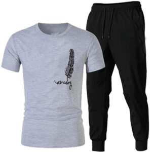 Black Trendy Markhor Printed Track Suit for Men & Boys | Soft & Comfortable Summer Wear | Lightweight Breathable Fabric - Image 1