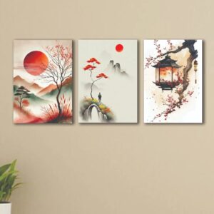 Set of 3 Premium Wall Art Photo Tiles – Modern Home Decor Sets 8x11 - Image 1