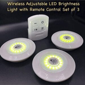 Pack of 3 LED Remote Control Lights – Tap Lights with Self Adhesive for Cabinet, Wardrobe & Kitchen (Cell Operated) - Image 2
