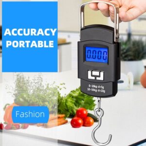 Scale 50Kg 5g LCD Digital Display Handheld Mini Electronic Weighting Scale Fishing And Travel Luggage Scale - Image 1