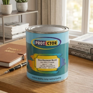 PROTECTOR  Anti Rust Zinc Coating Spray Color (Cold Galvanized Silver Paint 1 Liter) - Image 4