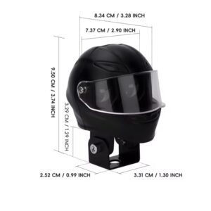 Universal Motorcycle LED Helmet-Style Spotlight – Dual Lens 2-Mode (White & Yellow) Fog Light Signal Lamp - Image 4