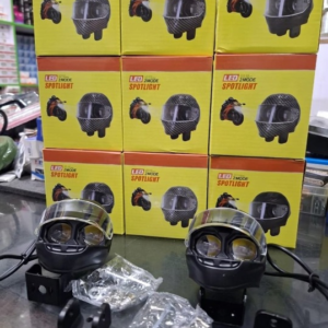 Universal Motorcycle LED Helmet-Style Spotlight – Dual Lens 2-Mode (White & Yellow) Fog Light Signal Lamp - Image 5