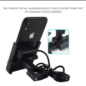 Motorcycle Mobile Holder With Charger Aluminium Body Durable And Convenient - Image 4