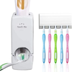 Automatic Toothpaste Dispenser With Toothbrush Holder Easy Use Bathroom Accessory - Image 5