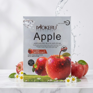 Mokeru Professional Apple Ammonia-Free Black Hair Cream – Non-Toxic Fast Hair Dye for Men and Women - Image 1